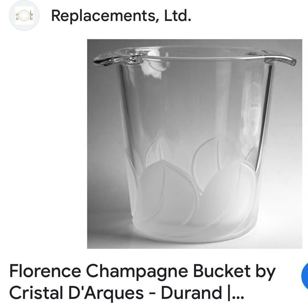 Florence Cristal D Arques Durand 24% Lead Frosted Champagne Wine Bucket Bar - Picture 13 of 16